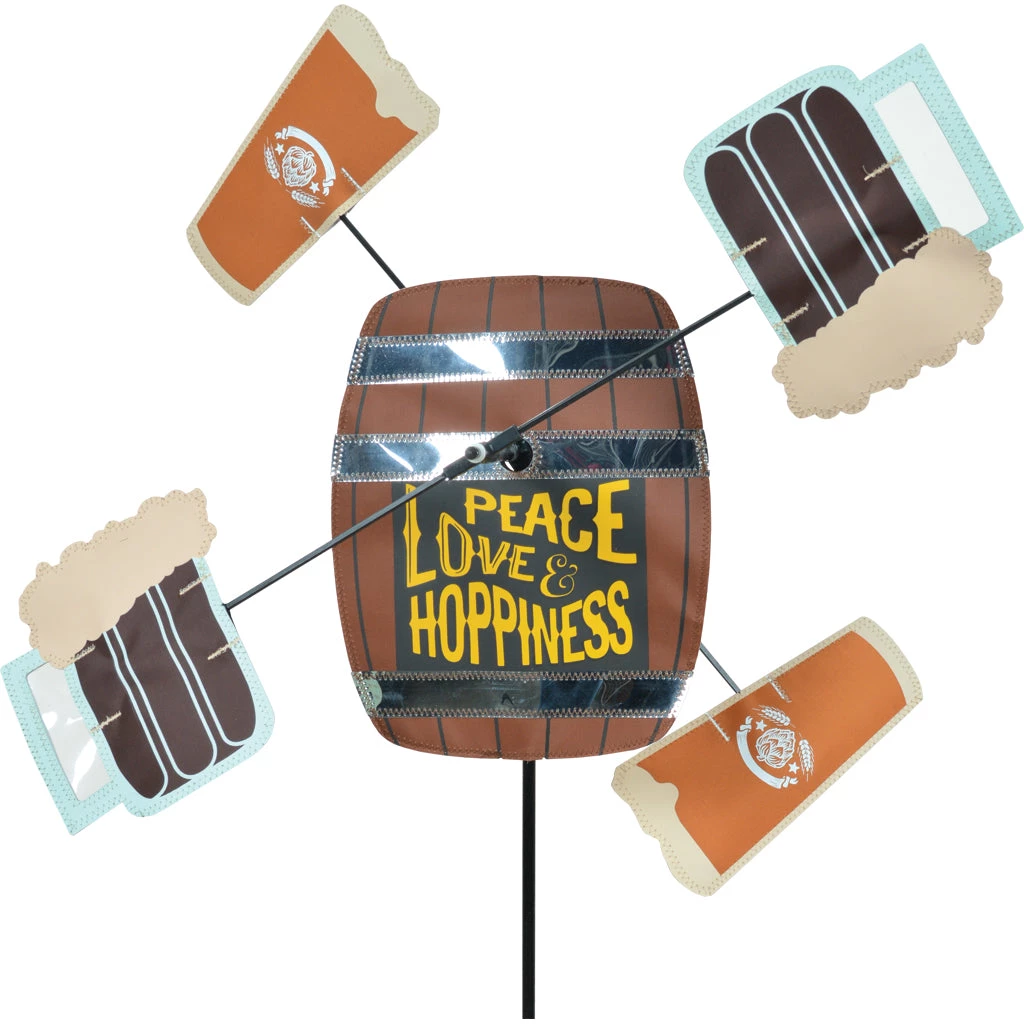 WindGarden WhirliGig Spinner - Peace, Love And Hoppiness 1 WindGarden WhirliGig Spinner - Peace, Love And Hoppiness