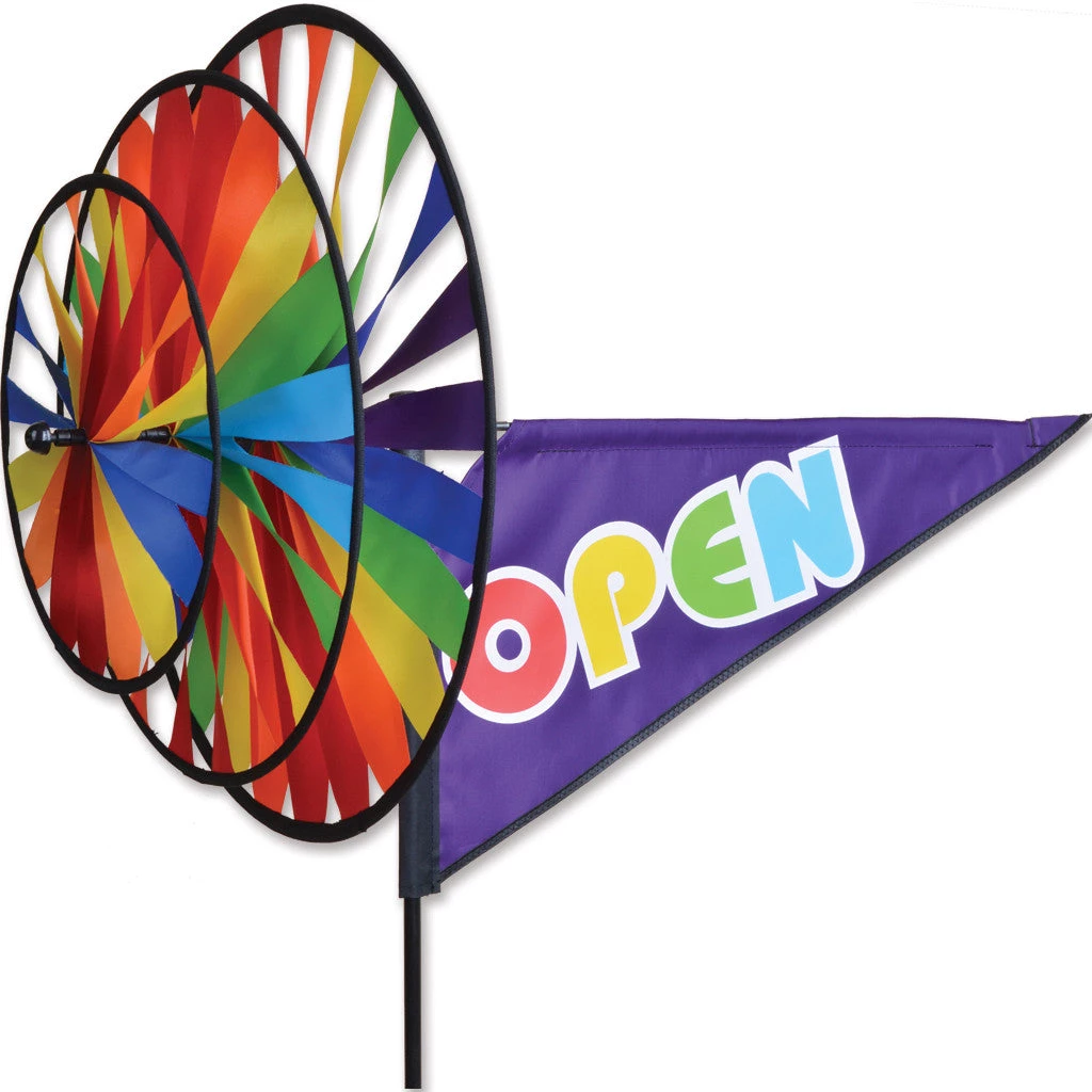 WindGarden WindGarden Triple Spinner - Rainbow Open 1 WindGarden WindGarden Triple Spinner - Rainbow Open