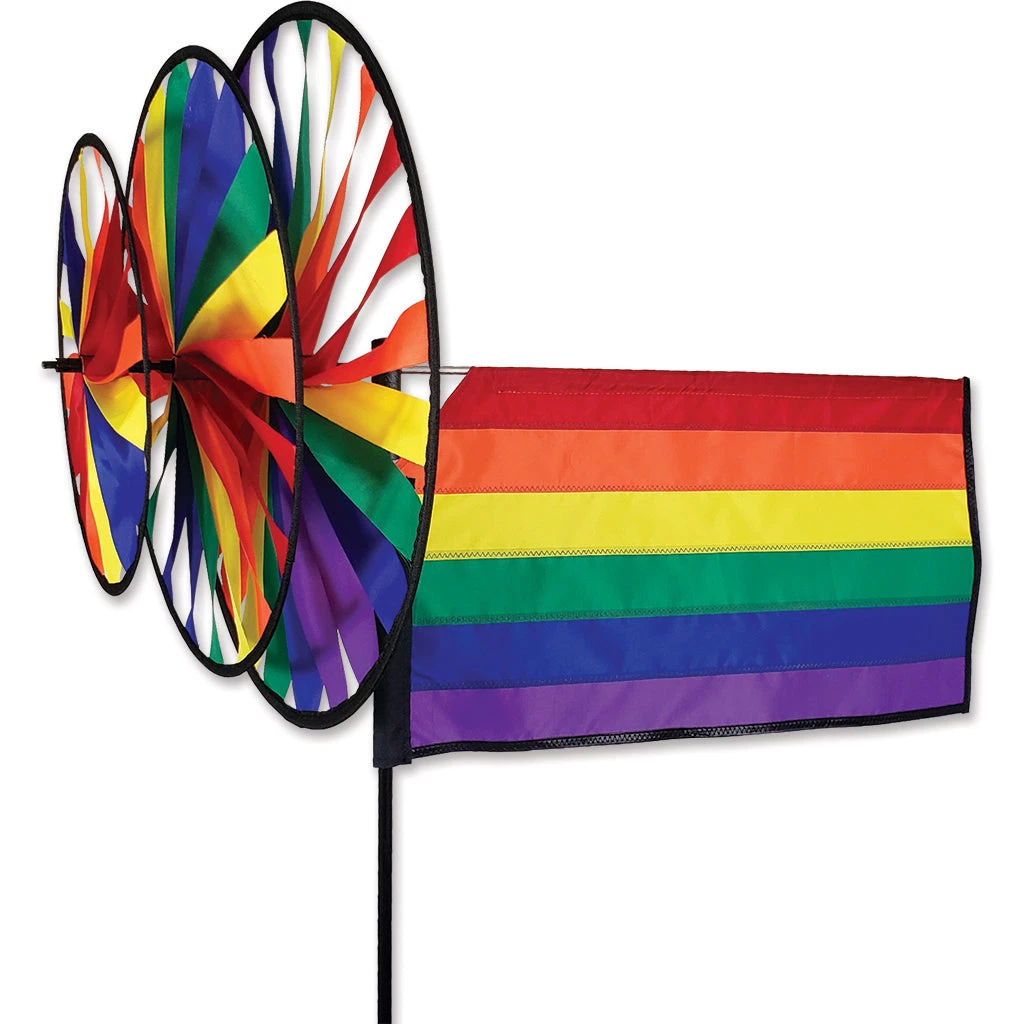 WindGarden Triple Spinner - Rainbow Flag WindGarden 1 WindGarden Triple Spinner - Rainbow Flag WindGarden
