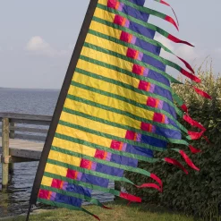 WindGarden Grass Dance Feather Banner - Yellow WindGarden
