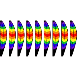 WindGarden 22 In. Hot Air Balloon - Double Chevron Rainbow WindGarden