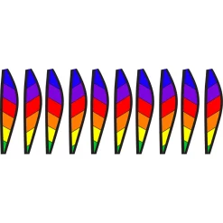 WindGarden 12 In. Hot Air Balloon - Chevron Rainbow