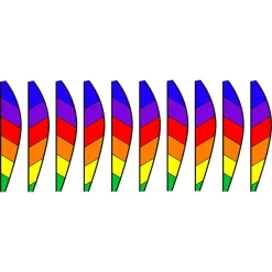 WindGarden 26 In. Hot Air Balloon - Chevron Rainbow WindGarden