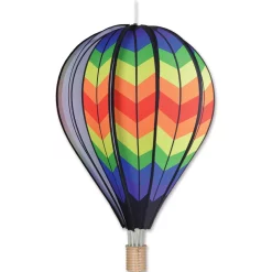 WindGarden WindGarden 26 In. Hot Air Balloon - Double Rainbow Chevron
