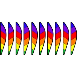 WindGarden WindGarden 18 In. Hot Air Balloon - Chevron Rainbow