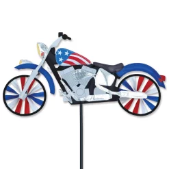WindGarden WindGarden 22 In. Motorcycle Spinner - Patriotic