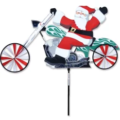 WindGarden 37 In. Chopper Motorcycle Spinner - Santa