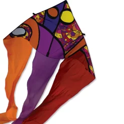 Collections Kites 13 Ft. Flo-tail Delta Kite - Warm Orbit