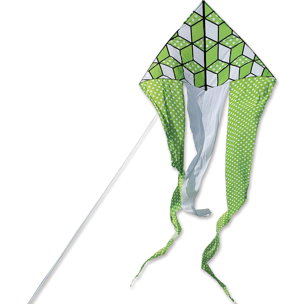 Kites 6.5 Ft. Flo-Tail Delta Kite - Green 1 Kites 6.5 Ft. Flo-Tail Delta Kite - Green