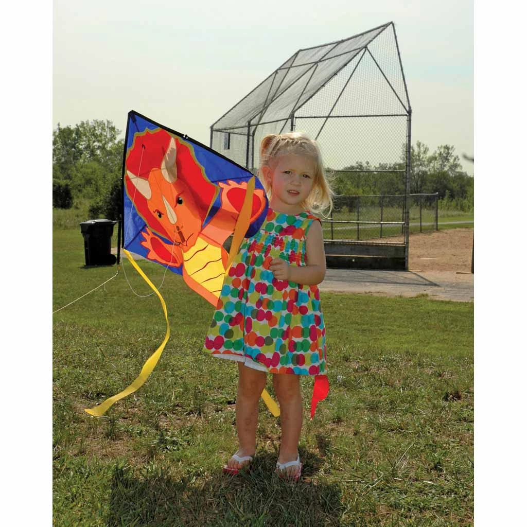 Kites Premier Kites Regular Easy Flyer Kite - Triceratops 3 Kites Premier Kites Regular Easy Flyer Kite - Triceratops