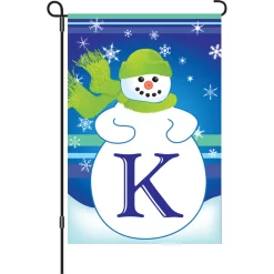 Accent Home & Garden Accent 12 In. Winter Monogram Flag - K