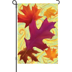 Accent Home & Garden - Sale 12 In. Flag - Swirling Leaves Accent