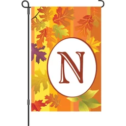 Accent Home & Garden Accent 12 In. Fall Monogram Flag - N