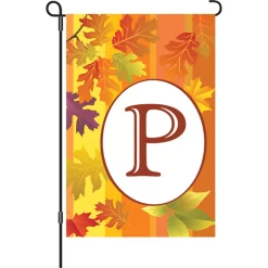 Accent Home & Garden 12 In. Fall Monogram Flag - P
