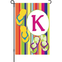 Accent Home & Garden Accent 12 In. Summer Monogram Flag - K