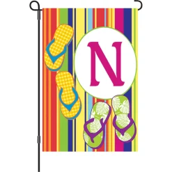 Accent Home & Garden 12 In. Summer Monogram Flag - N