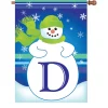 Accent Home & Garden 28 In. Winter Monogram Flag - D Accent