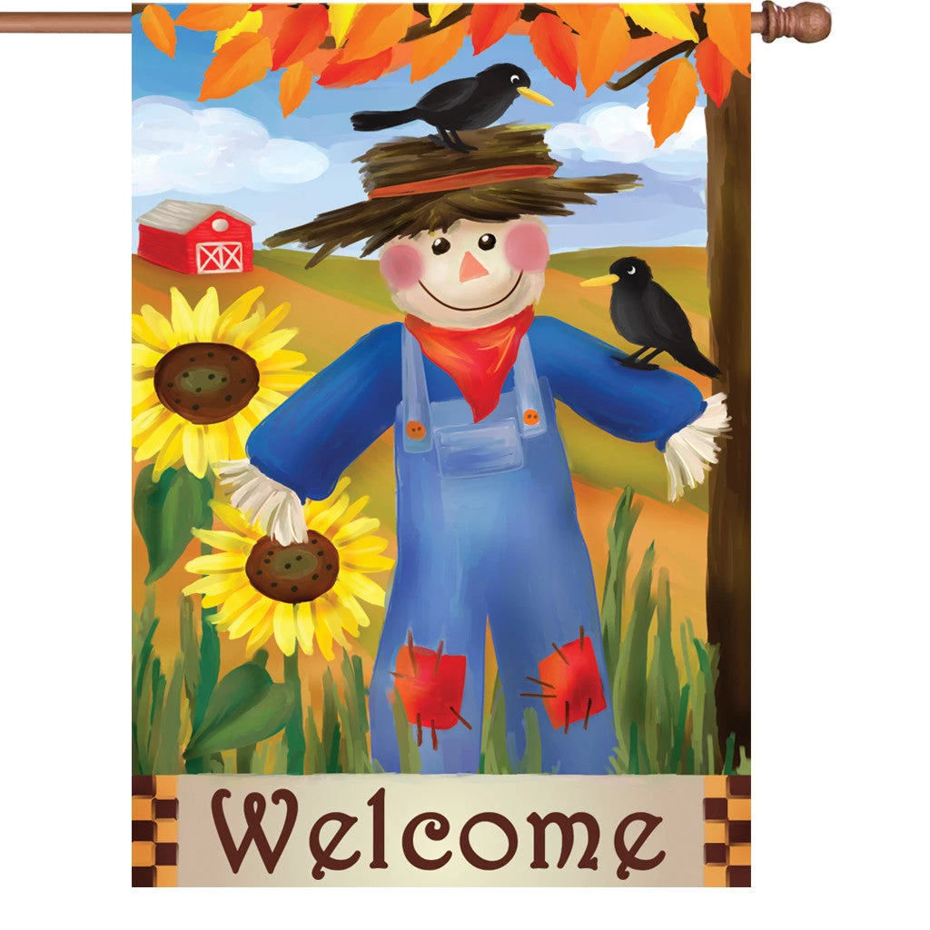 Accent Home & Garden 28 In. Flag - Harvest Scarecrow 1 Accent Home & Garden 28 In. Flag - Harvest Scarecrow