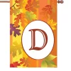 Accent Home & Garden 28 In. Fall Monogram Flag - D