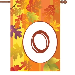 Accent Home & Garden Accent 28 In. Fall Monogram Flag - O
