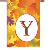 Accent Home & Garden 28 In. Fall Monogram Flag - Y
