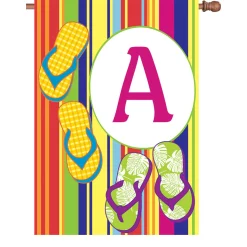 Accent Home & Garden 28 In. Summer Monogram Flag - A