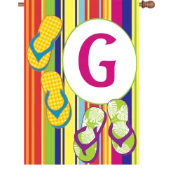 Accent Home & Garden 28 In. Summer Monogram Flag - G