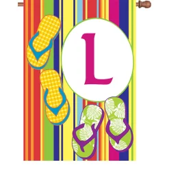 Accent Home & Garden 28 In. Summer Monogram Flag - L