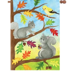 Accent Home & Garden Accent 28 In Flag -Squirrel Friends