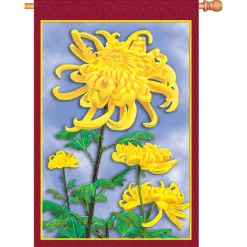 Accent Home & Garden - Sale 28 In. Flag - Autumn Mums Accent