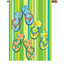 Accent Home & Garden 28 In. Flag - Summer Flip Flops Accent