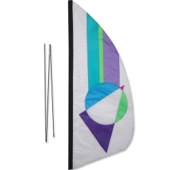Premier Kites Recumbent Bike Flags 3.5 Ft. Recumbent Bike Feather Banner - Pastel Prizm