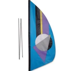 Premier Kites Recumbent Bike Flags 3.5 Ft. Recumbent Bike Feather Banner - Oceanic Prizm