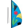 Premier Kites 3.5 Ft. Recumbent Bike Feather Banner - Marine Jazz Recumbent Bike Flags