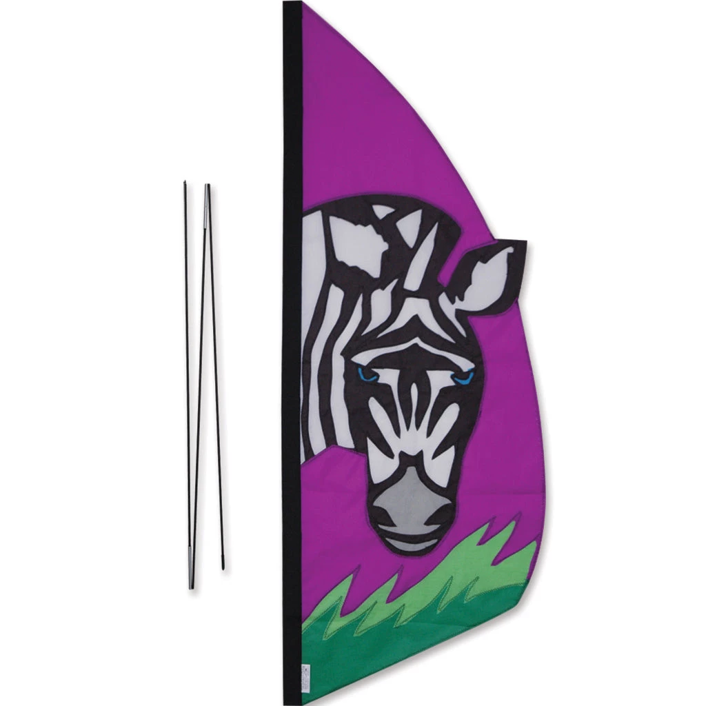 Premier Kites 3.5 Ft. Recumbent Bike Feather Banner - Zebra Recumbent Bike Flags 1 Premier Kites 3.5 Ft. Recumbent Bike Feather Banner - Zebra Recumbent Bike Flags