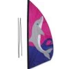 Premier Kites 3.5 Ft. Recumbent Bike Feather Banner - Dolphin