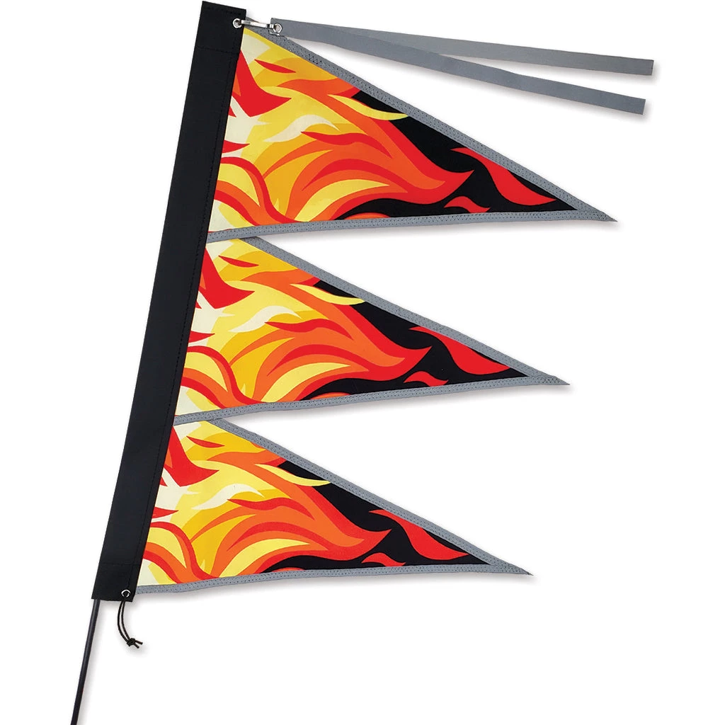 Premier Kites Recumbent Bike Flags Tri-Stack Bike Flag - Flames 1 Premier Kites Recumbent Bike Flags Tri-Stack Bike Flag - Flames