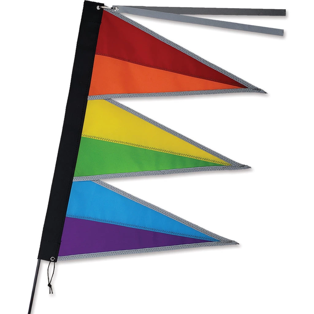 Premier Kites Tri-Stack Bike Flag - Rainbow 1 Premier Kites Tri-Stack Bike Flag - Rainbow