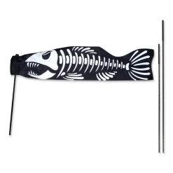 Premier Kites Koi Windsock Recumbent Bike Flag - Skeleton Fish