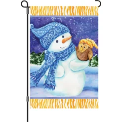 Accent Home & Garden Accent 12 In. Flag - Snowman And Owl