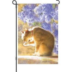 Accent Home & Garden 12 In. Flag - Bathing Tabby Accent