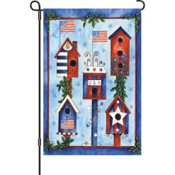 Accent Home & Garden Accent 12 In. Flag - Red White Blue Birdhouse