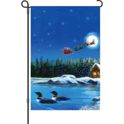 Accent Home & Garden 12 In. Flag - Christmas Loons