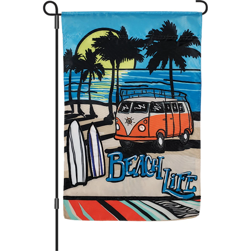Accent Home & Garden 12 In. Flag - Beach Life 1 Accent Home & Garden 12 In. Flag - Beach Life