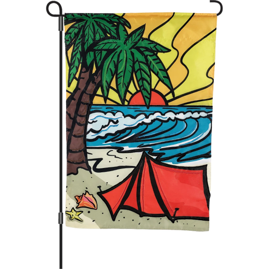 Accent Home & Garden Accent 12 In. Flag - Beach Camping 1 Accent Home & Garden Accent 12 In. Flag - Beach Camping