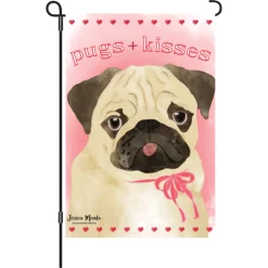 Accent Home & Garden Accent 12 In. Flag - Pugs & Kisses