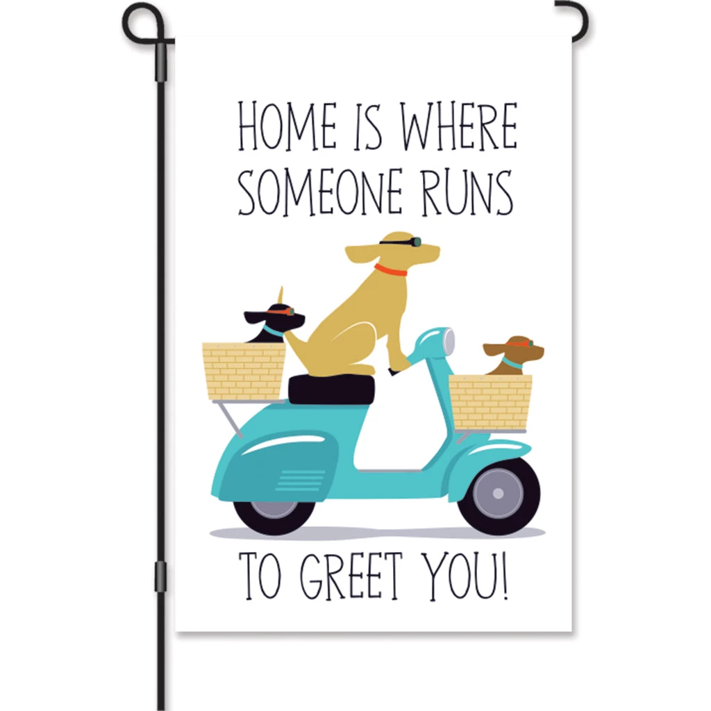 Accent Home & Garden Accent 12 In. Flag - Home Is Where Someone Runs To Greet You! 1 Accent Home & Garden Accent 12 In. Flag - Home Is Where Someone Runs To Greet You!