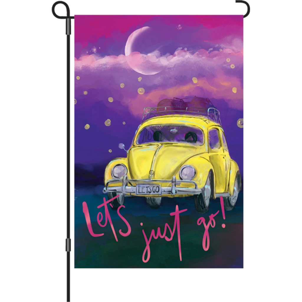 Accent Home & Garden 12 In. Flag - Let's Just Go 1 Accent Home & Garden 12 In. Flag - Let's Just Go