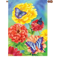 Accent Home & Garden 28 In. Flag - Butterfly Garden Accent
