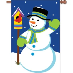 Accent Home & Garden Applique Flag - Snowman
